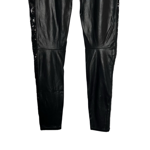Spanx Faux Leather Sequin Leggings Black Size S - Picture 12 of 15